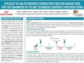 A extensively hydrolyzed protein based food  for the diagnosis of food allergy in cats